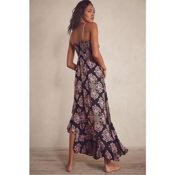 NWT Free People That Moment Floral Maxi Dress Ruffle tiered at hem - Picture 11 of 12